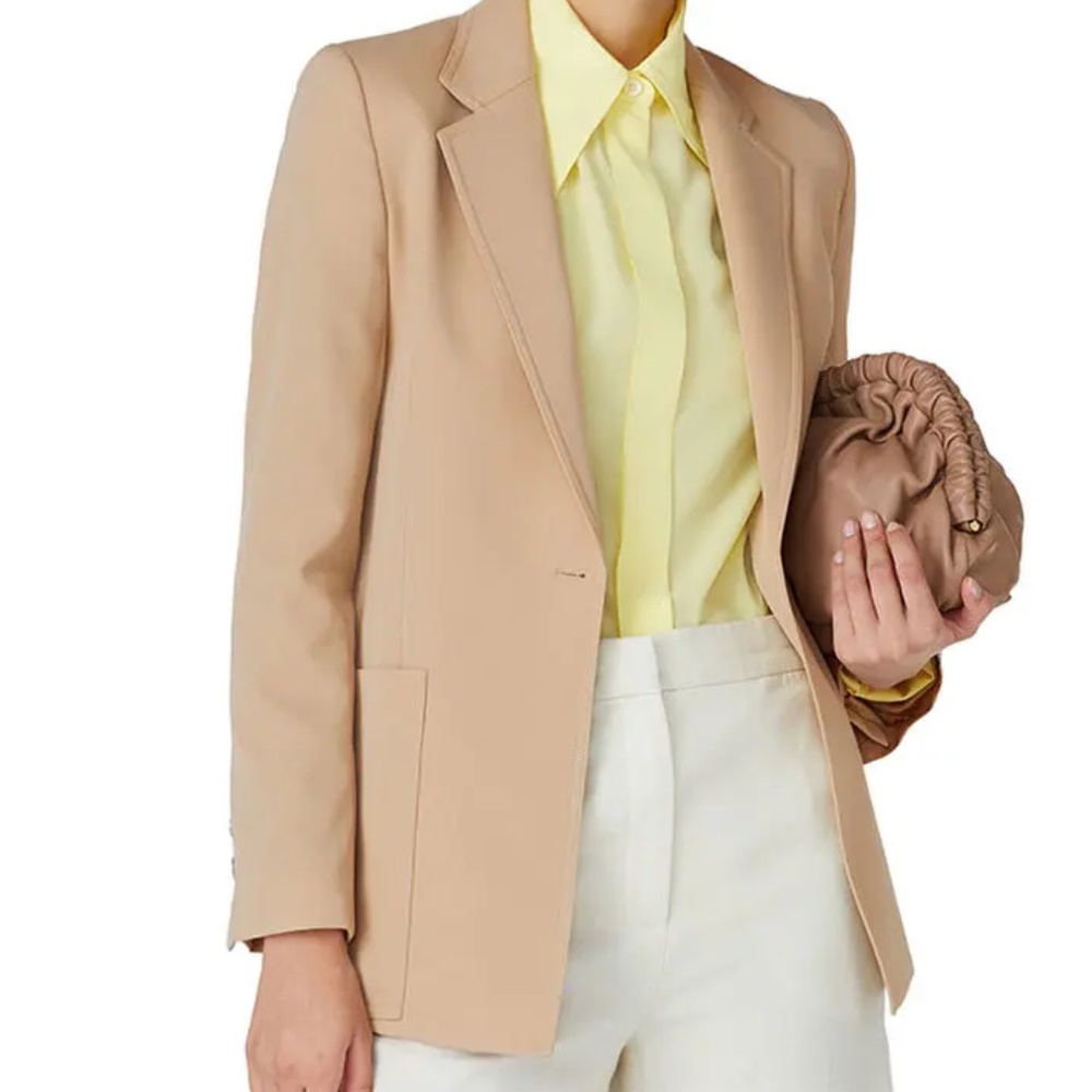Victoria Beckham Rent the Runway Beige Oversized Blazer Sz 6 $620